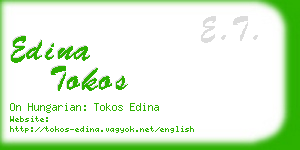 edina tokos business card